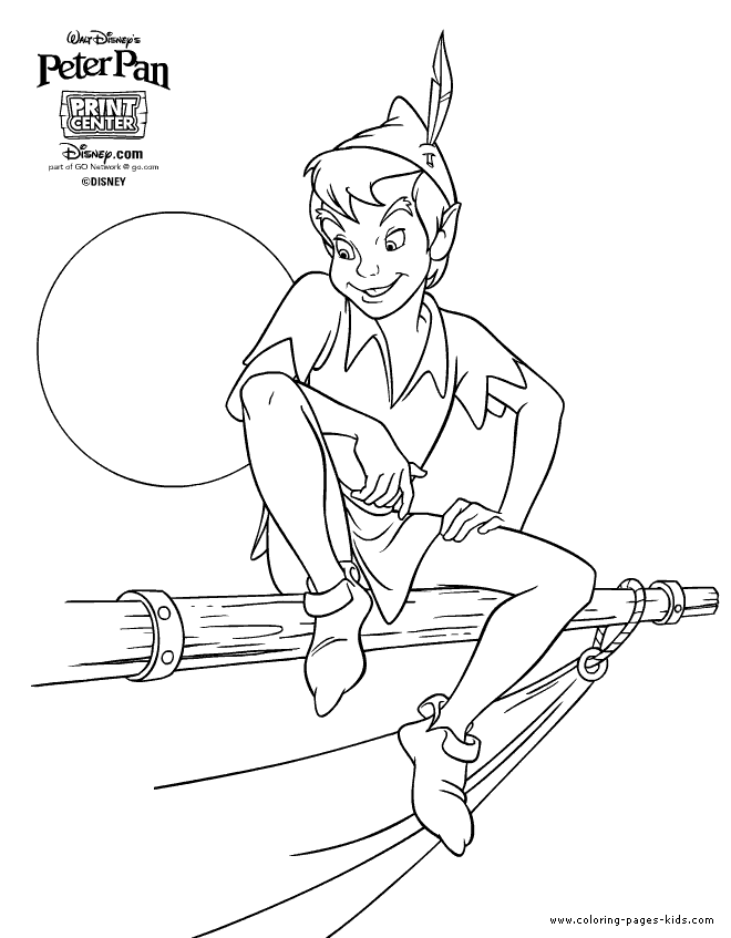 Peter Pan color page, disney coloring pages, color plate, coloring sheet,printable coloring picture