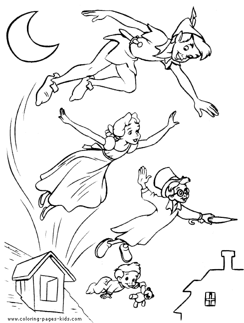 More free printable Peter Pan coloring pages and sheets can be found in the