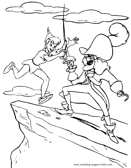 Peter Pan color page, disney coloring pages, color plate, coloring sheet,printable coloring picture