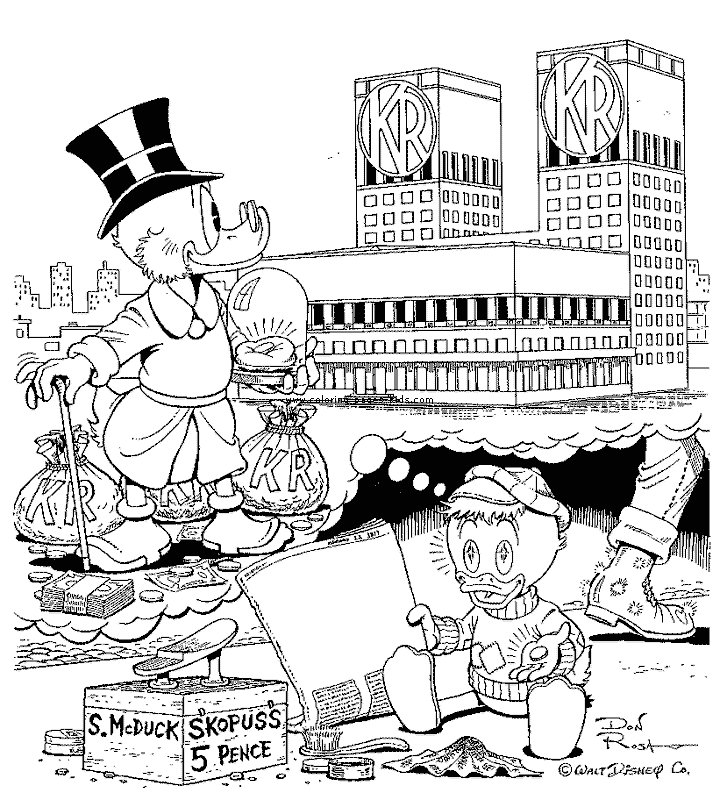 Scrooge McDuck color page, disney coloring pages, color plate, coloring sheet,printable coloring picture