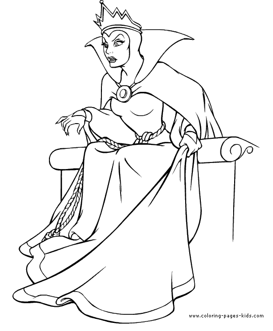 snow white coloring pages for kids. snow white color