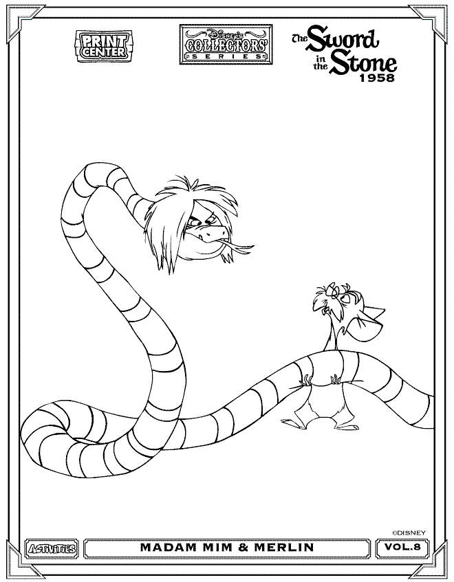 The Sword in the Stone color page, disney coloring pages, color plate, coloring sheet,printable coloring picture