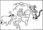 Winnie the Pooh colouring plate