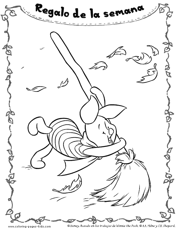 piglet, Winnie the Pooh color page, disney coloring pages, color plate, coloring sheet,printable coloring picture