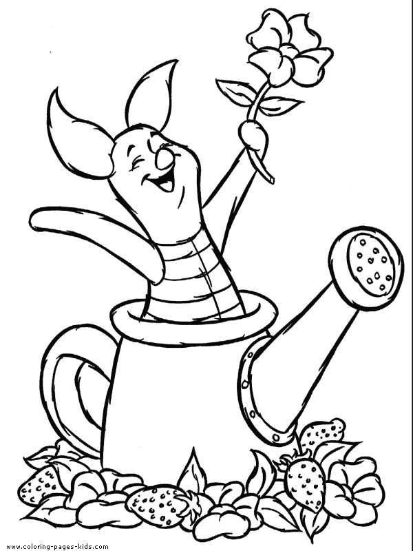 Piglet Winnie the Pooh color page, disney coloring pages, color plate, coloring sheet,printable coloring picture