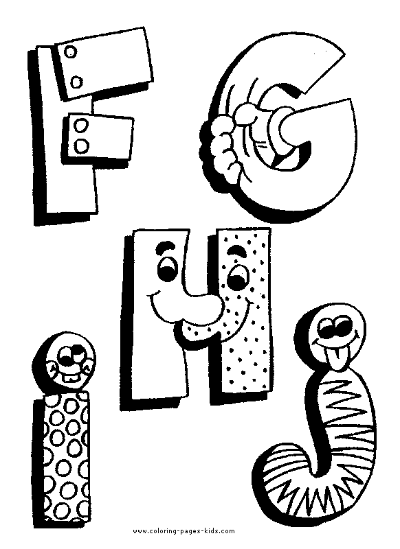funny letters. Funny Alphabet Coloring pages