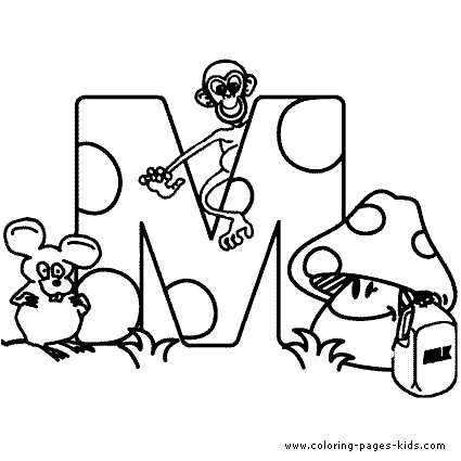 Alphabet Coloring Sheets on Alphabet Color Pages   Coloring Pages For Kids   Educational Coloring
