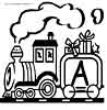 train alphabet coloring