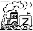 educational train letter alphabet coloring pages