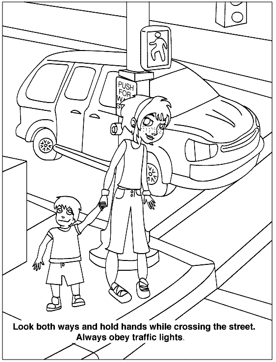 safety coloring pages for kids - photo #1