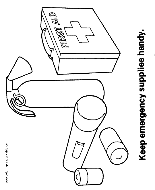 safety for kids coloring pages - photo #48