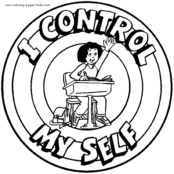 self control coloring pages for kids - photo #2