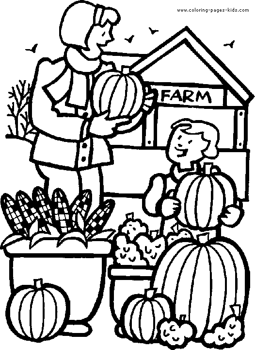Vegetables from a Farm color page