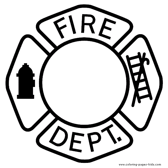 Fire department logo color page