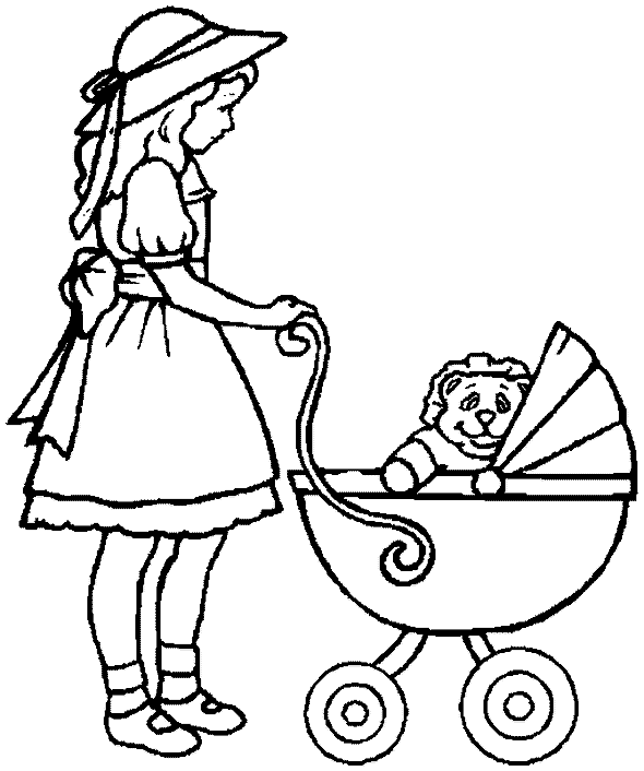 Girl color page Coloring pages for kids Family, People