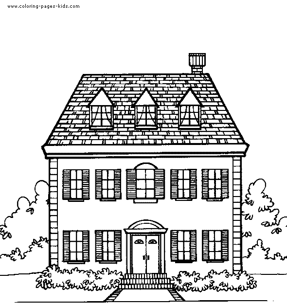 House color page, family people jobs coloring pages, color plate, coloring sheet,printable House color page
