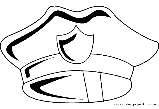 Policeman Hat Coloring Page