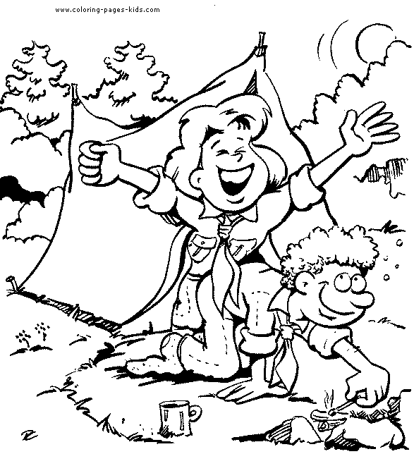 Scouting color page, family people jobs coloring pages, color plate, coloring sheet,printable coloring picture
