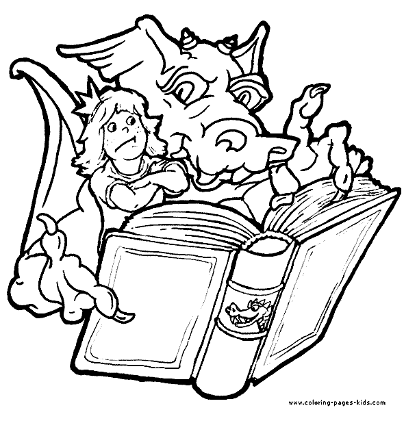 fairies and dragons coloring pages - photo #39