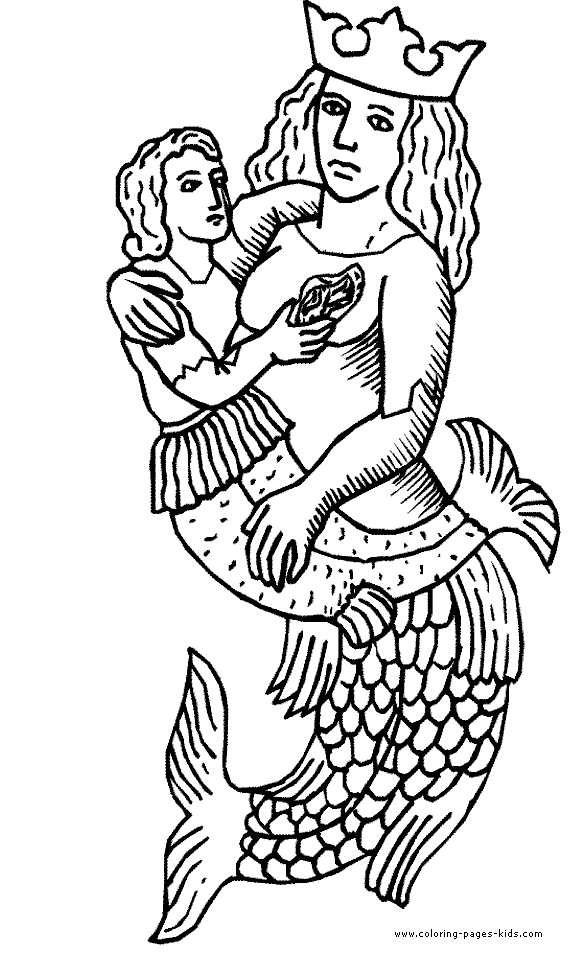 male mermaid coloring pages - photo #14