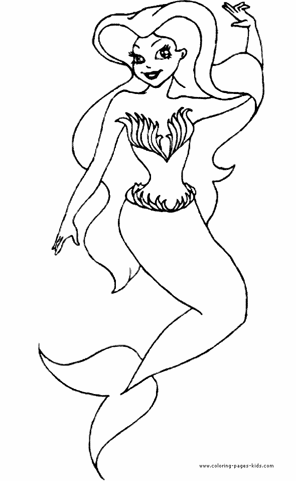 ocean with mermaid coloring pages for kids - photo #50