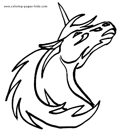 Unicorn Coloring Pages on Unicorn Color Page Coloring Pages For Kids Fantasy Medieval