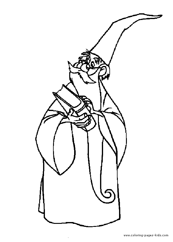 Wizard Merlin color page