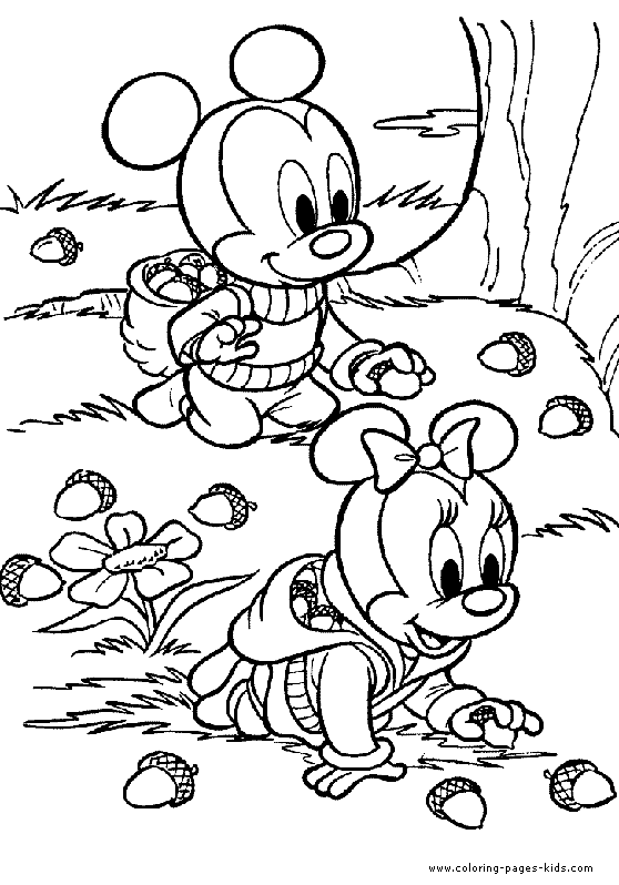 Micky and Minnie searching for eichorn's color page