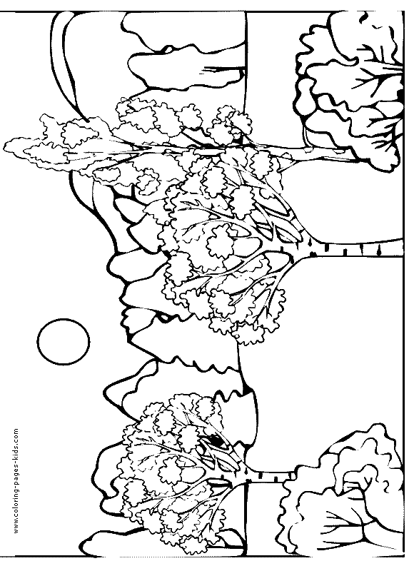 Autumn Fall Color Page Coloring Pages For Kids Holiday Seasonal
