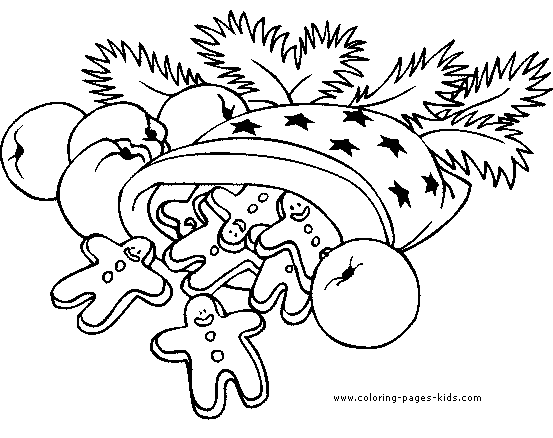 Christmas food goodies coloring pages for kids