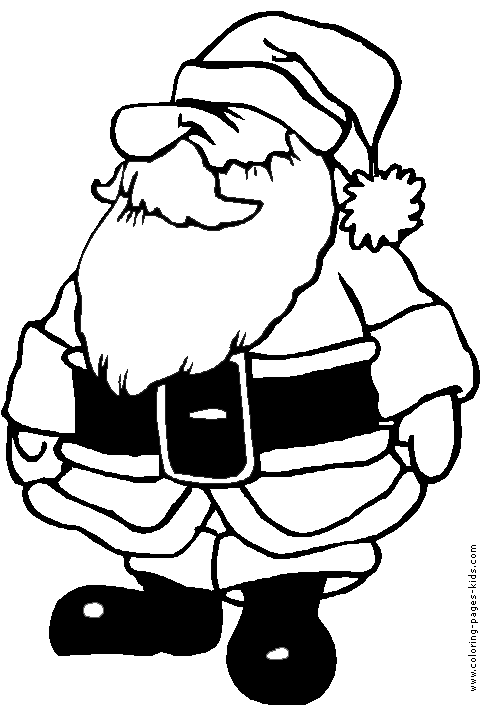 Funny Santa Claus coloring book printable