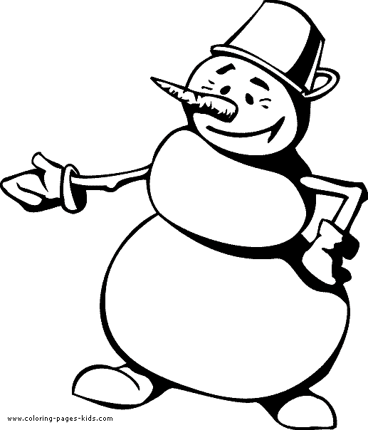 Snowman color page