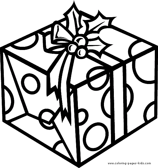 Christmas Present Color Page Christmas Coloring Pages Holiday