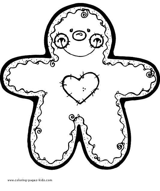 christmas coloring pages gingerbread man - photo #25