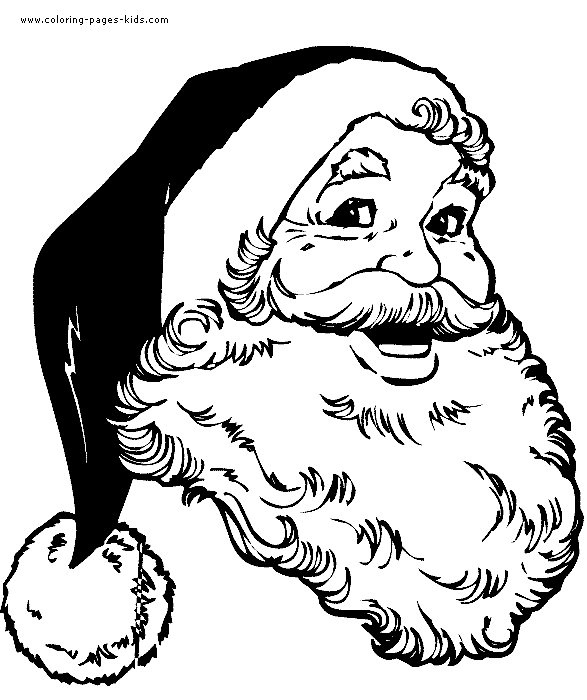 old fashioned santa coloring pages - photo #28
