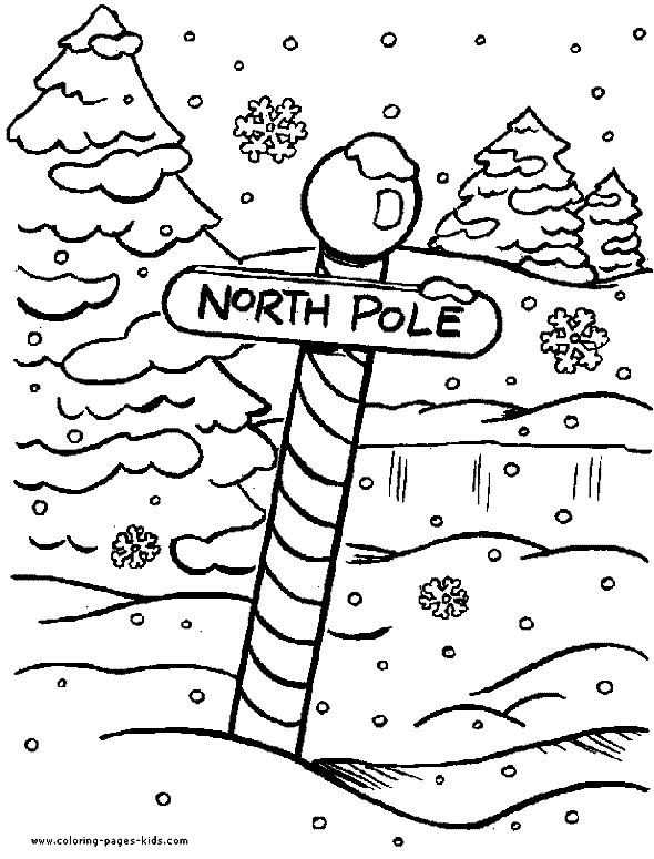 North Pole color page