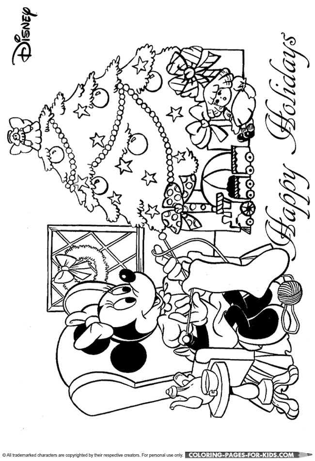 Disney Christmas coloring sheet