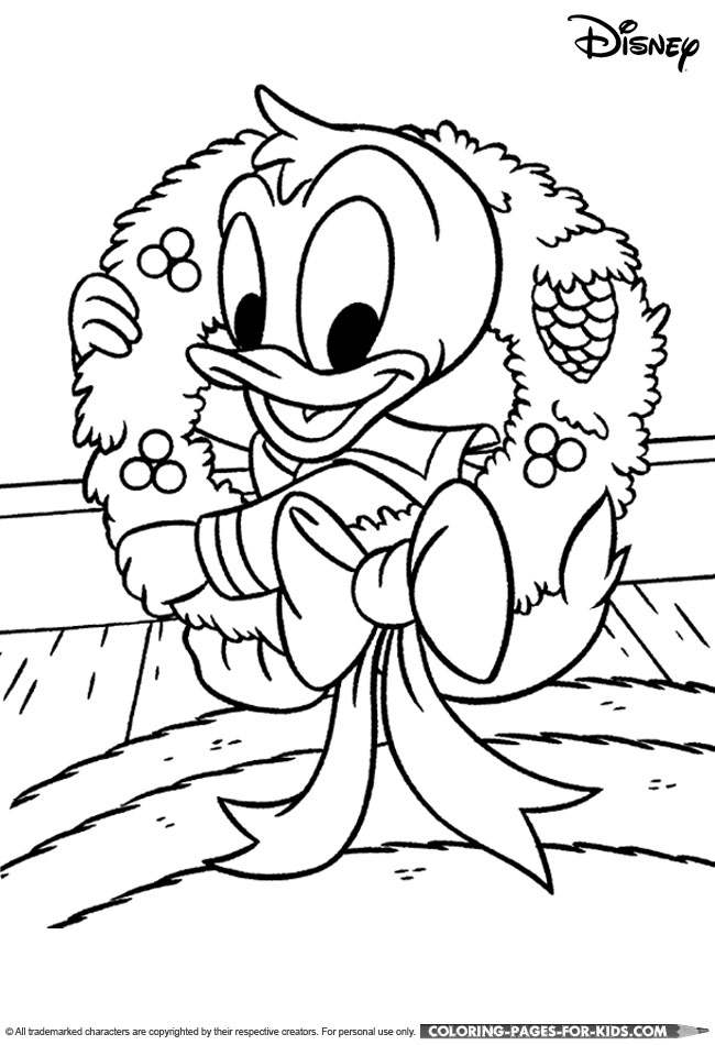 Disney Christmas Printable Coloring Page For Kids - Disney Christmas