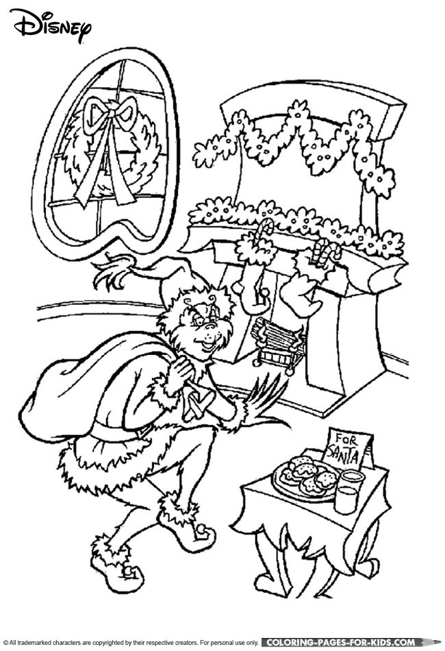 The Grinch Christmas coloring page