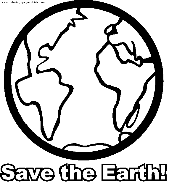 Save the Earth color page Earth Day color page, holiday coloring pages, color plate, coloring sheet,printable color picture