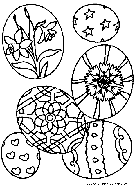 Easter Eggs coloring page for kids
