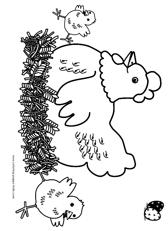 Easter coloring picture for toddlers