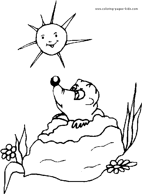 earth day coloring activities. Groundhog Day Coloring pages