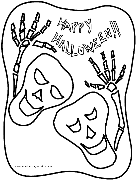 Halloween color page, holiday coloring pages, color plate, coloring sheet,printable color picture