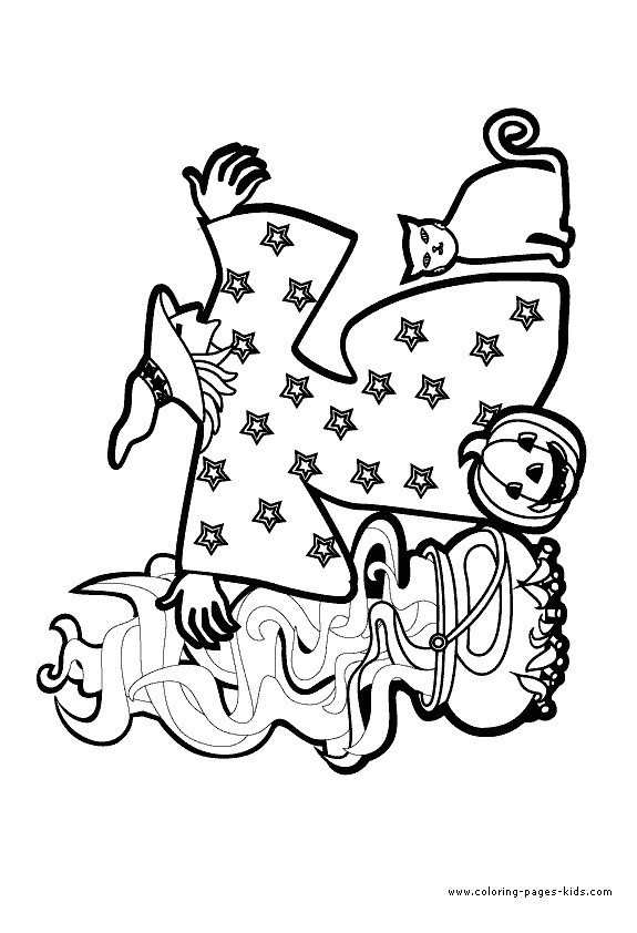 Halloween color page, holiday coloring pages, color plate, coloring sheet,printable color picture