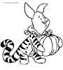 Winnie the Pooh Halloween Piglet coloring page