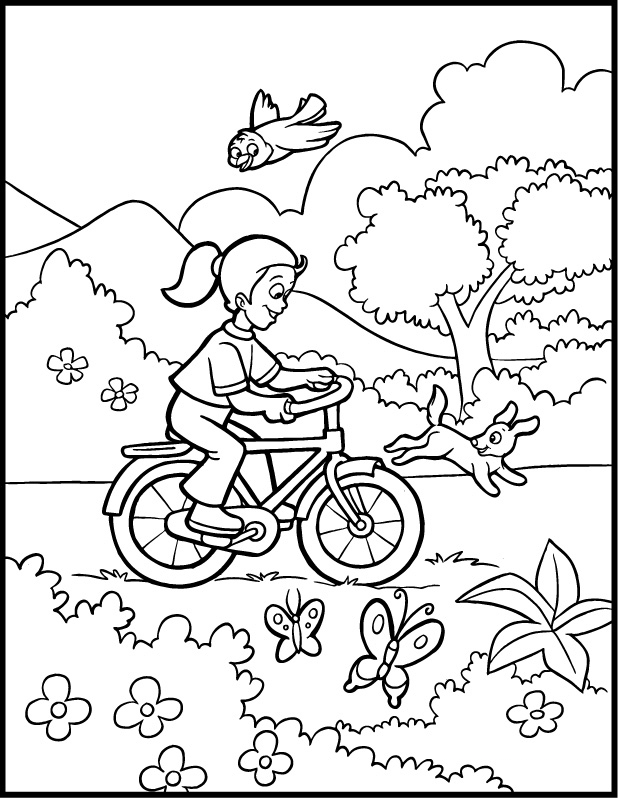Spring color page, holiday coloring pages, color plate, coloring sheet,printable color picture