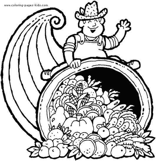 Thanksgiving color page, holiday coloring pages, color plate, coloring sheet,printable color picture