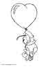 Winnie the Pooh Valentine's coloring page