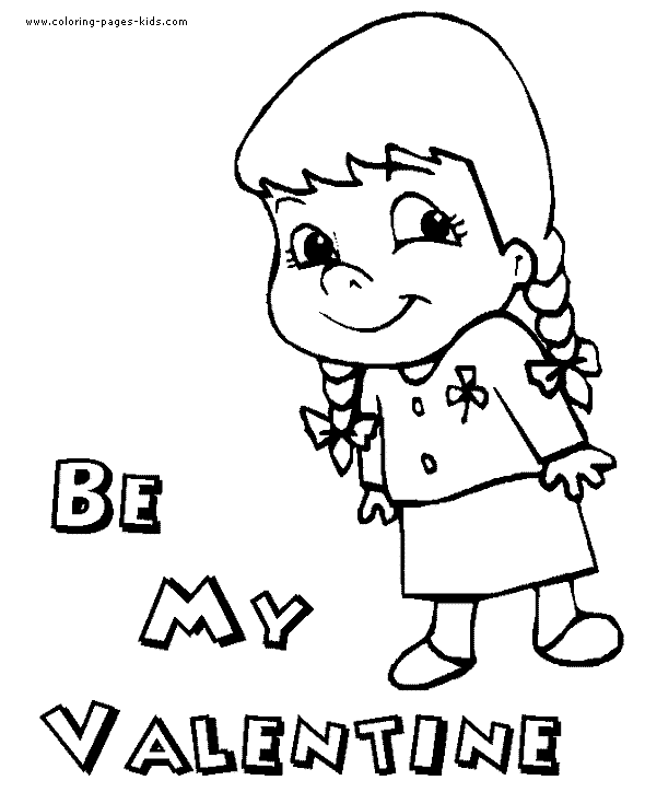 Be my Valentine Valentine's day color page, holiday coloring pages, color plate, coloring sheet,printable color picture